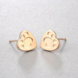 Paw Print Stud Earrings Cat Design Accessories Pet Clever 7 