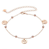 Paw Shape Anklet Cat Design Accessories Pet Clever Rose Gold 