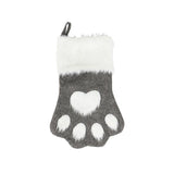 Paw Shape Christmas Socks Home Decor Dogs Pet Clever Gray 