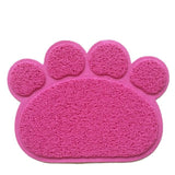 Paw Shape Floor Mat Home Decor Cats Pet Clever rose red 