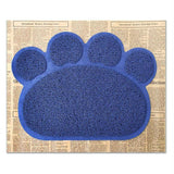 Paw Shape Litter Mat Keeping Your Floor Clean Cat Litter Boxes & Litter Trays Pet Clever Dark blue 