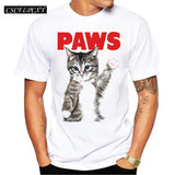 Paws Cat Printed T-Shirt Pet Clever 