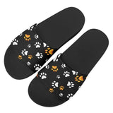 Pawsitively Comfy Slip-Ons: Colorful Dog Paw Print Flats Pet Clever Style 8 36 