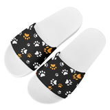 Pawsitively Comfy Slip-Ons: Colorful Dog Paw Print Flats Pet Clever Style 7 36 