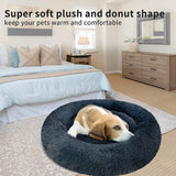 Pet Bed Washable & Self-Warming Round Pet Bed Deluxe Soft Plush Dog Beds & Blankets Pet Clever 