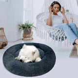Pet Bed Washable & Self-Warming Round Pet Bed Deluxe Soft Plush Dog Beds & Blankets Pet Clever 