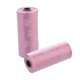 Pet Degradable Waste Bag Cleaning Pet Clever A roll of 15 pcs Pink 