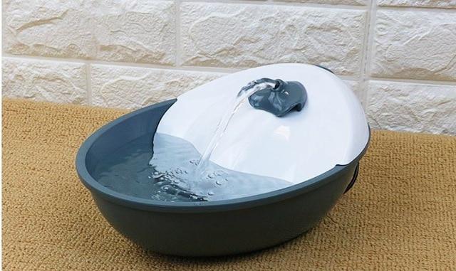 Pet Drinking Fountain Water Dispenser Cat Bowls & Fountains Pet Clever GRAY 