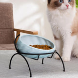 Pet Food Bowl with Bracket Cat Bowls & Fountains Pet Clever 