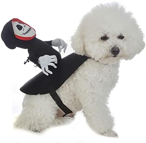 Pet Ghost Saddle Costume Adjustable Halloween Grim Reaper Rider Dog Clothing Pet Clever S 