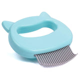 Pet Hair Removal Massaging Shell Comb Soft Deshedding Dog Combs Pet Clever Light Blue 