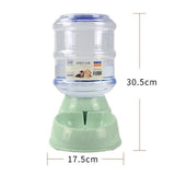 Pet Large Automatic Food & Water Dispenser Cat Bowls & Fountains Pet Clever Green Water 