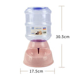 Pet Large Automatic Food & Water Dispenser Cat Bowls & Fountains Pet Clever Pink Water 