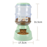 Pet Large Automatic Food & Water Dispenser Cat Bowls & Fountains Pet Clever Green Food 