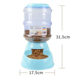 Pet Large Automatic Food & Water Dispenser Cat Bowls & Fountains Pet Clever Blue Food 