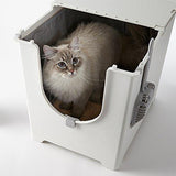 Pet litter box with foldable lid Cat Litter Boxes & Litter Trays Pet Clever 