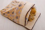 Pet Nest with Curtain Dog Beds & Blankets Pet Clever Brown M 