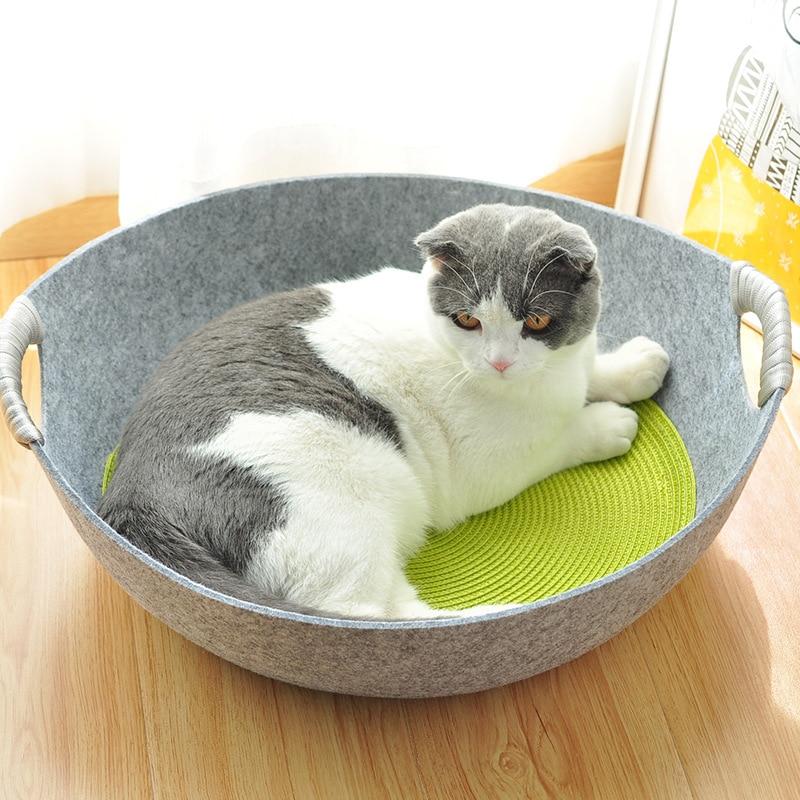 Pet Sleeping Basket Dog Beds & Blankets Pet Clever Gray M 