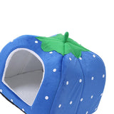 Pet Strawberry Bed Collapsible House Dog Beds & Blankets Pet Clever 
