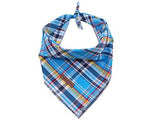 Pet Summer Scarf Dog Leads & Collars Pet Clever Small Blue Grid 