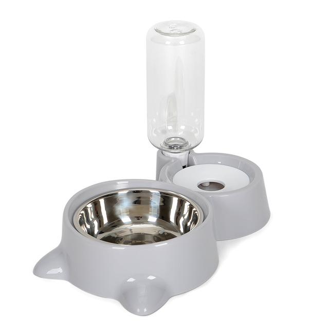 Pet Water Feeder Bowl Dog Bowls & Feeders Pet Clever Gray 
