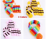 Pets Winter Knitted Striped Hat and Scarf - Priority Shipping Dog Clothing Pet Clever 