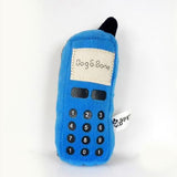 Phone Shaped Play Squeaky Plush Toys Pet Clever Blue 