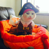 Pirate Suit Cat Costume Suit Dressing Up Party Clothes Cat Clothing Pet Clever 