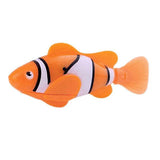 Plastic Decorative Robot Fish Toy Activated with Battery Cat Toys Pet Clever orange 