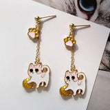 Playing Cat Earrings Cat Design Accessories Pet Clever 