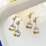 Playing Cat Earrings Cat Design Accessories Pet Clever 