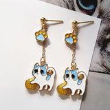 Playing Cat Earrings Cat Design Accessories Pet Clever 