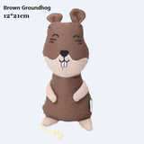 Plush Squeak Dog Toy Toys Dreampet Store Brown Groundhog 
