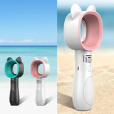 Portable Cat Shaped USB Rechargeable Fan Cat Design Accessories Pet Clever 