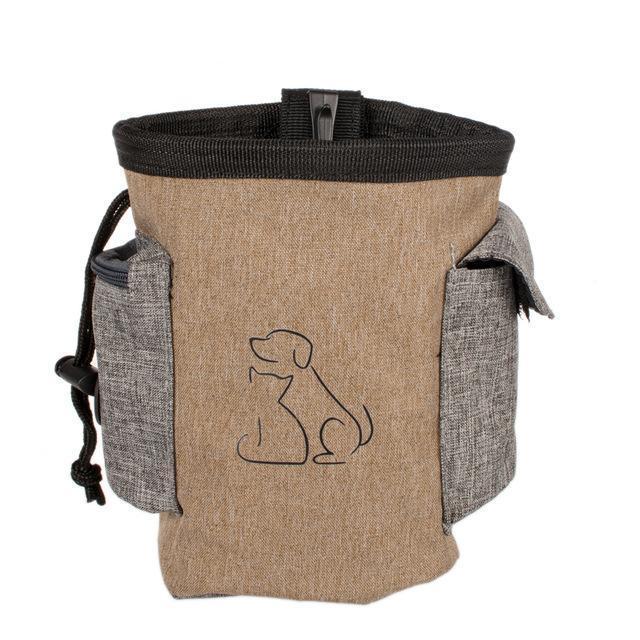 Portable Training Pouch With Treat Bags, Feed Pocket, Waist Bag Dog Toys Sport & Training Pet Clever Coffee 
