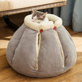 Pumpkin Pet Sleeping Cave Bed Dog Beds & Blankets Pet Clever 