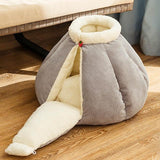 Pumpkin Pet Sleeping Cave Bed Dog Beds & Blankets Pet Clever Gray M For pet within 3kg 