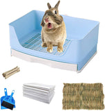 Rabbit Litter Box with Drawer Hamster Pet Clever Blue 