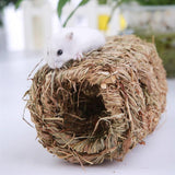 Rabbit Woven Straw House Rabbits Pet Clever 