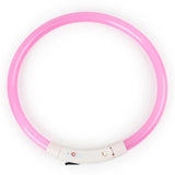 Rechargeable Glowing Pet Collar Dog Leads & Collars Pet Clever Pink S 