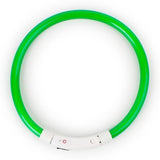 Rechargeable Glowing Pet Collar Dog Leads & Collars Pet Clever Green S 