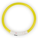 Rechargeable Glowing Pet Collar Dog Leads & Collars Pet Clever Yellow S 