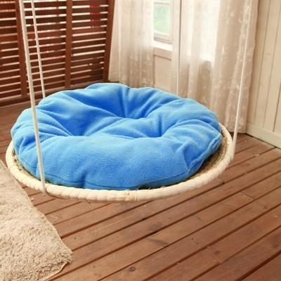 Round Cat Hammock Bed Dog Beds & Blankets Pet Clever Blue 