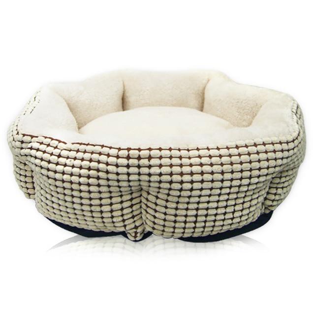 Round Cushion Pet Nest Dog Beds & Blankets Pet Clever Beige 