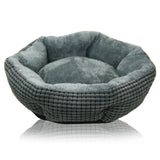 Round Cushion Pet Nest Dog Beds & Blankets Pet Clever Grey 