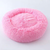 Round Fluffy Pet Bed ﻿ Dog Beds & Blankets Pet Clever Pink S 