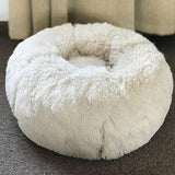 Round Shaped Pet Sleeping Bag Dog Beds & Baskets Pet Clever white S 