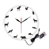 Safari Animals Wall Clock Woodland Adventure Wild Life Animal Wall Clocks Other Pets Design Accessories Pet Clever 