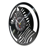 Safari Animals Zebra Vinyl Record Wall Clock Pinto Horse Art African Wild Animal Silent Quartz Other Pets Design Accessories Pet Clever 