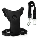 Safety Vehicle Harness Belt With Adjustable Straps Dog Carrier & Travel Pet Clever Black S 